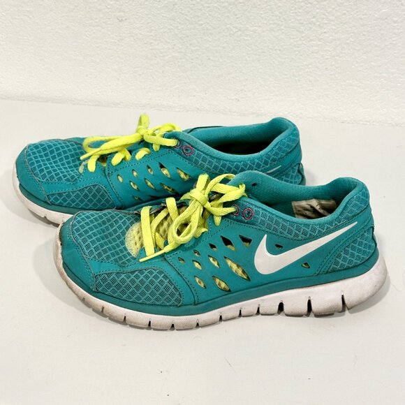 Nike Flex Athletic Running Shoe Turquoise Blue Low Top Lightweight Womens Sz 6.5 - Picture 3 of 9